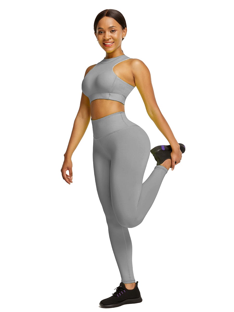 Flawlessly Zipper Back Tank Suit High Waist Outfit