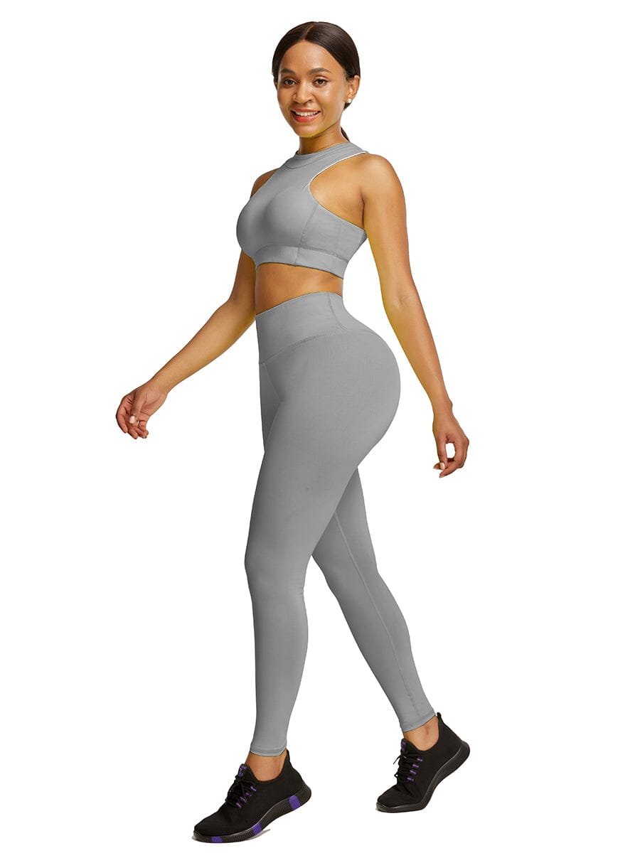 Flawlessly Zipper Back Tank Suit High Waist Outfit
