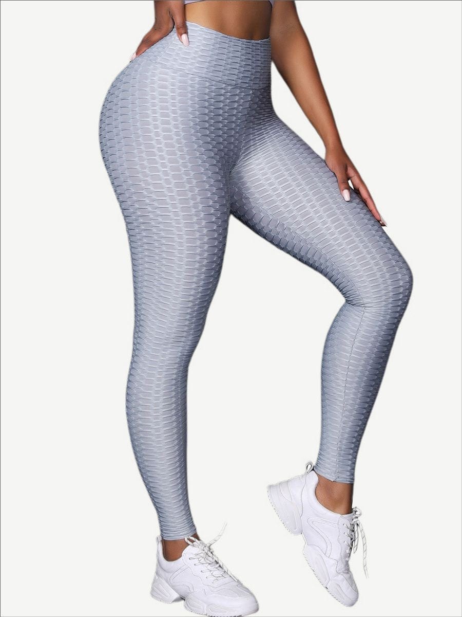 Women Solid Color Yoga Leggings Butt Lifter Breathable Soft High Waist Sports Legging