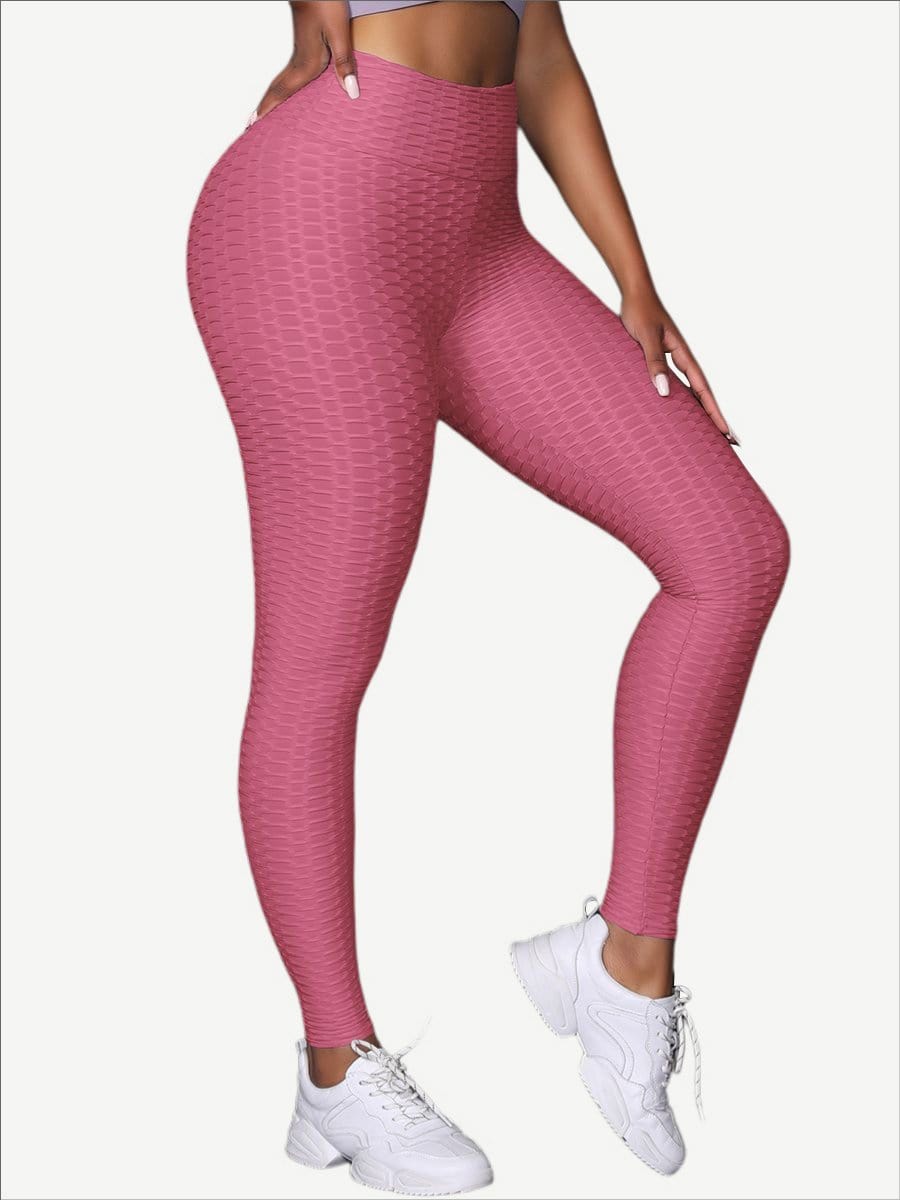 Women Solid Color Yoga Leggings Butt Lifter Breathable Soft High Waist Sports Legging