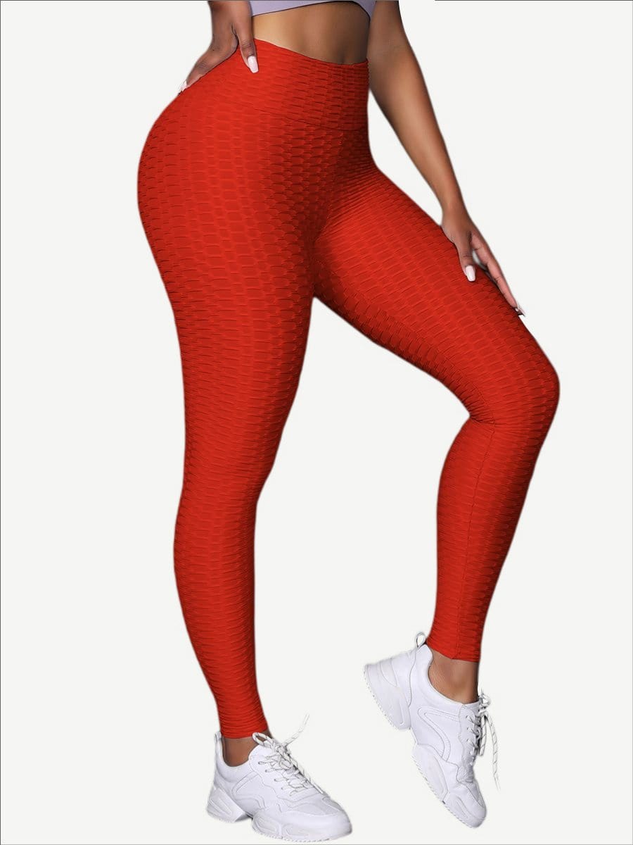Women Solid Color Yoga Leggings Butt Lifter Breathable Soft High Waist Sports Legging