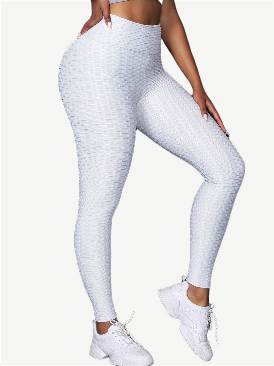 Women Solid Color Yoga Leggings Butt Lifter Breathable Soft High Waist Sports Legging