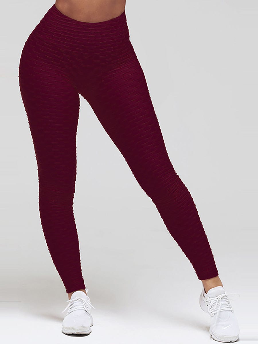 Women Solid Color Yoga Leggings Butt Lifter Breathable Soft High Waist Sports Legging