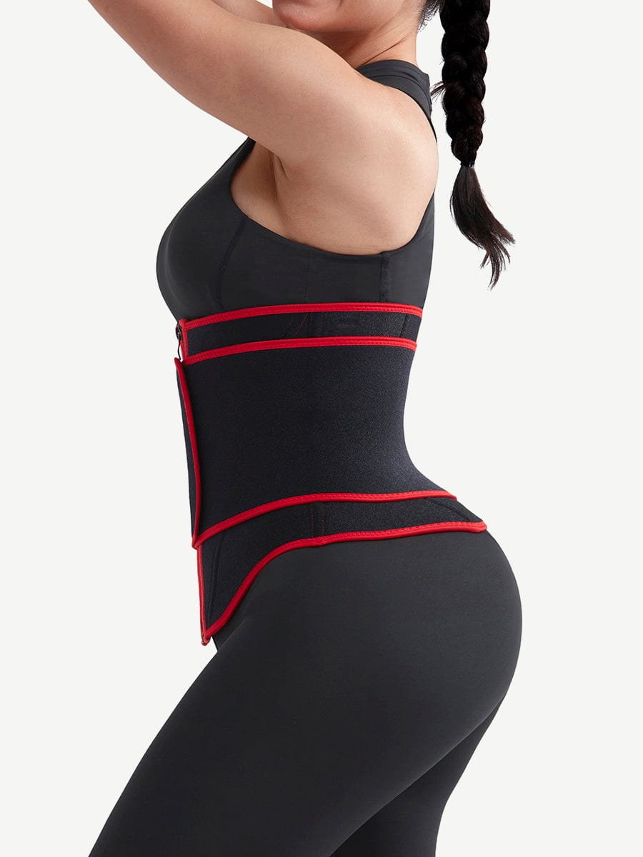 Black Neoprene Waist Trainer 10 Steel Bones Basic Shaping