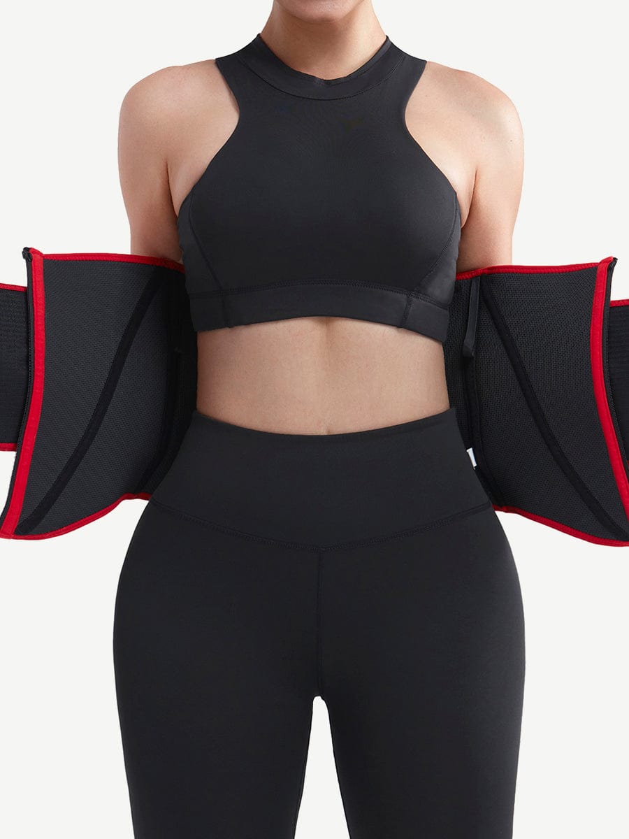 Black Neoprene Waist Trainer 10 Steel Bones Basic Shaping