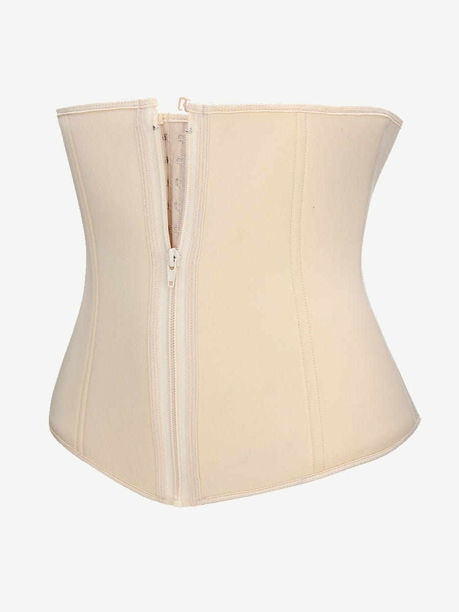 Exquisitely Fat Burning Plus Size Front Double Layer Zipper Tummy Control Waist Trimmer