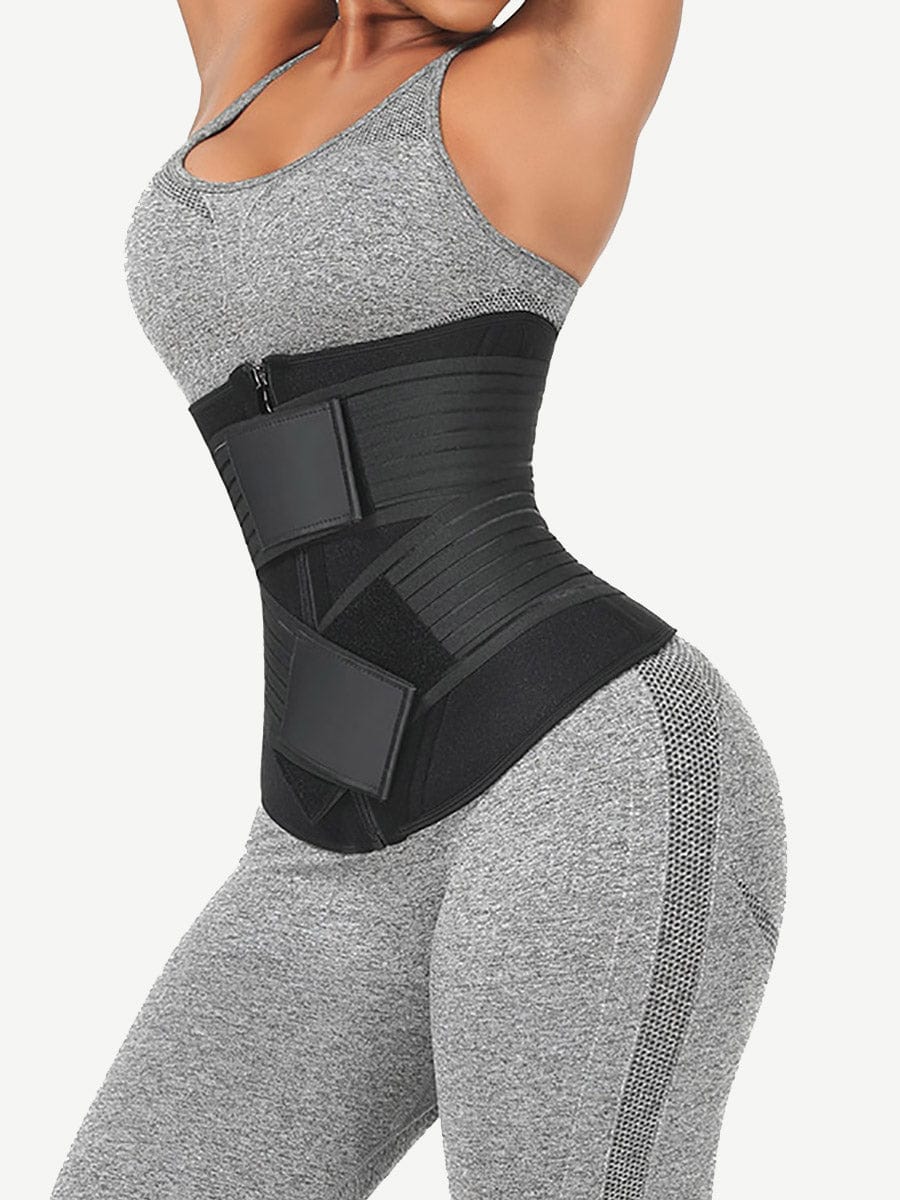 Neoprene Fat Burning Breathable Long Waist Trainer Double Elastic Waistbands Waist Trainer