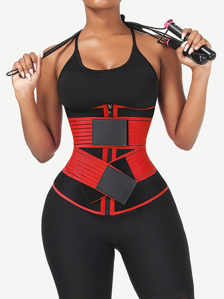 Neoprene Fat Burning Breathable Long Waist Trainer Double Elastic Waistbands Waist Trainer