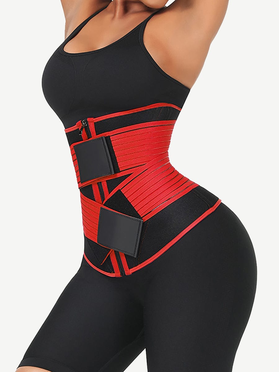 Neoprene Fat Burning Breathable Long Waist Trainer Double Elastic Waistbands Waist Trainer