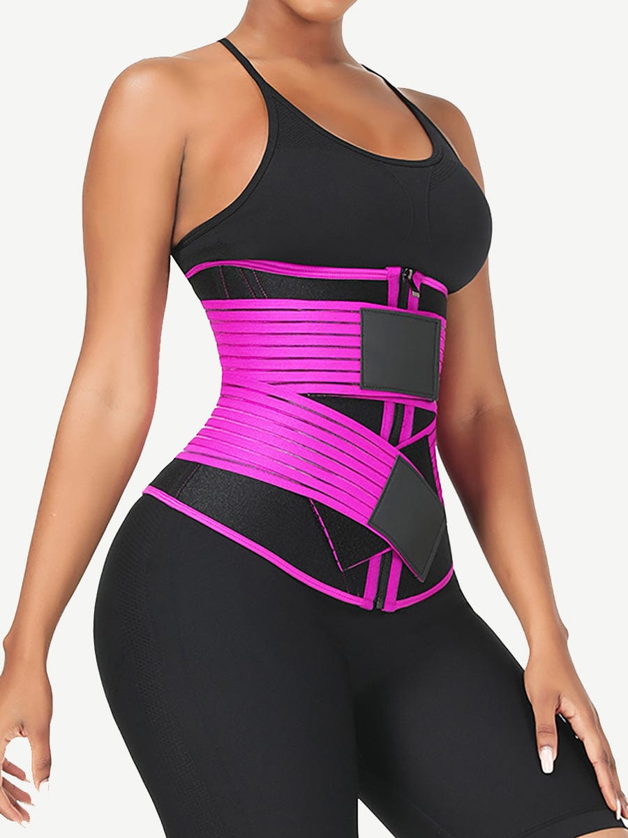 Neoprene Fat Burning Breathable Long Waist Trainer Double Elastic Waistbands Waist Trainer
