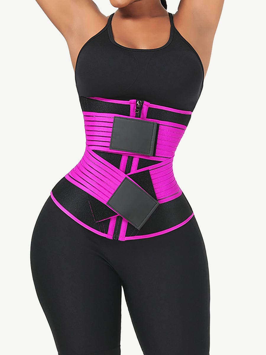 Neoprene Fat Burning Breathable Long Waist Trainer Double Elastic Waistbands Waist Trainer
