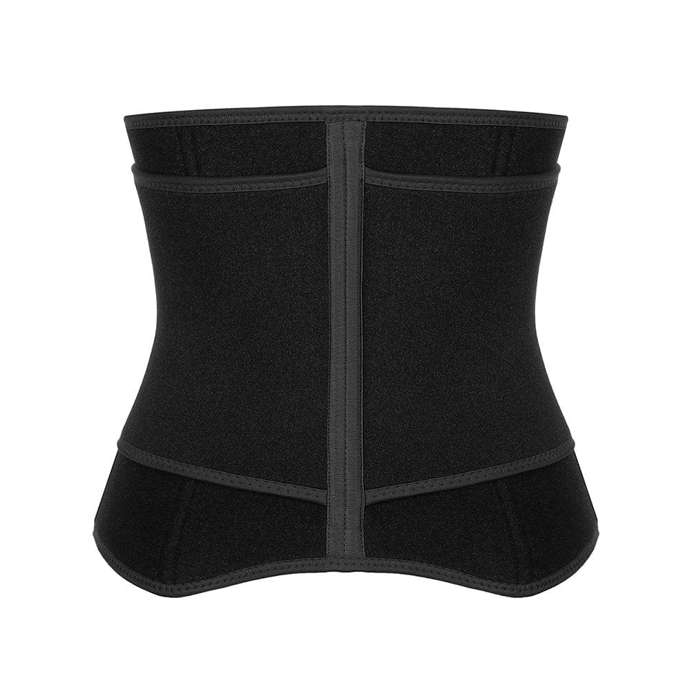 Black Neoprene Waist Trainer 10 Steel Bones Basic Shaping