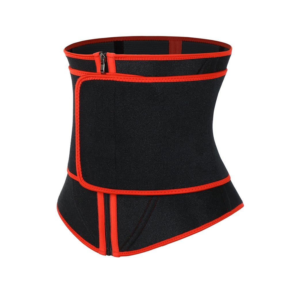 Black Neoprene Waist Trainer 10 Steel Bones Basic Shaping