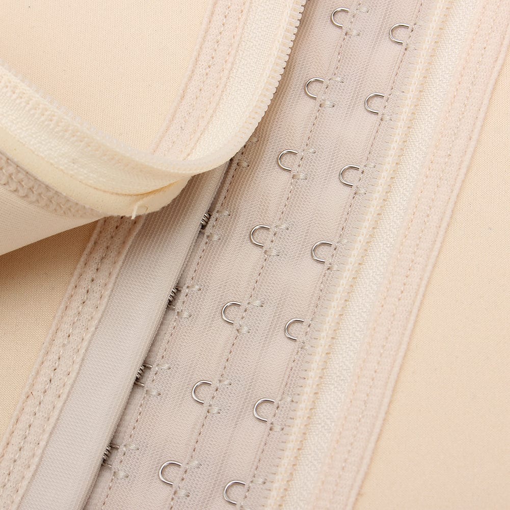 Exquisitely Fat Burning Plus Size Front Double Layer Zipper Tummy Control Waist Trimmer