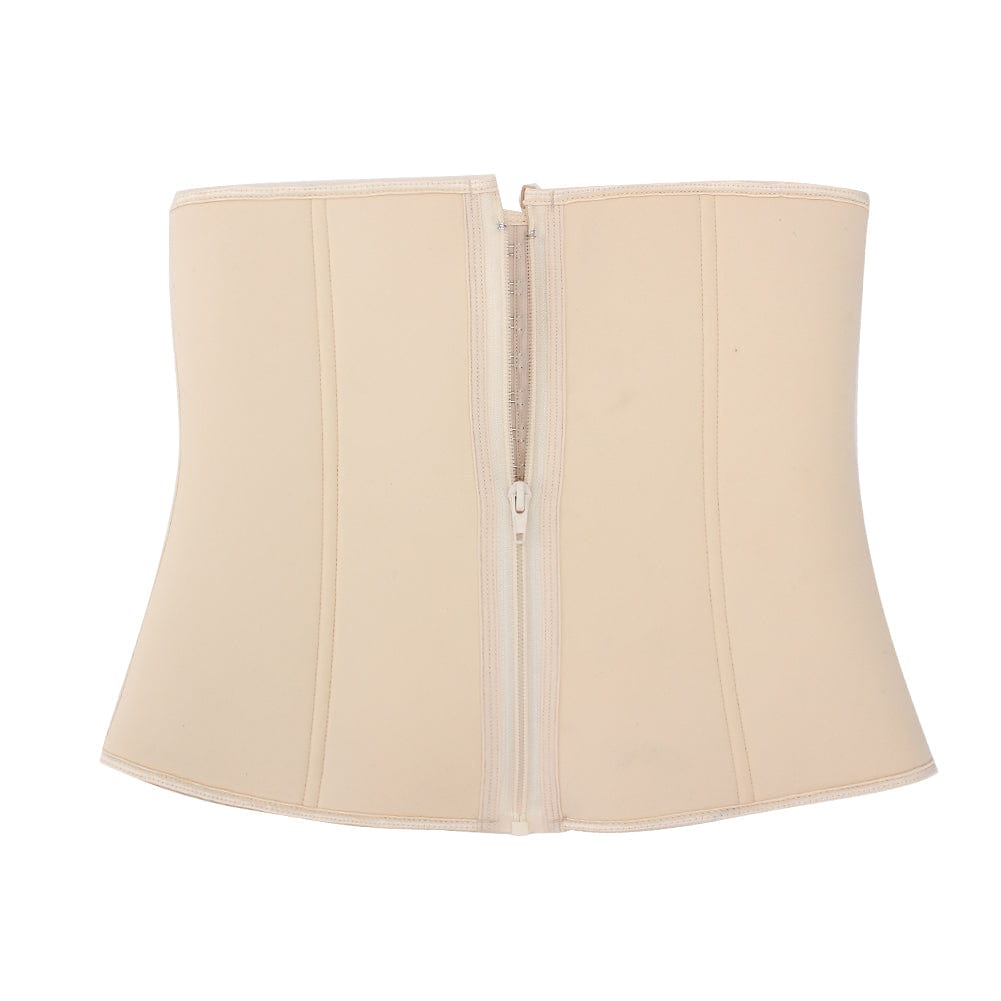 Exquisitely Fat Burning Plus Size Front Double Layer Zipper Tummy Control Waist Trimmer