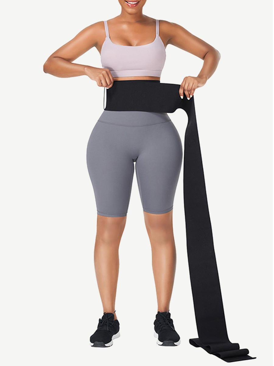 Customize Black Latex Tummy Wrap Compression Band Higher Power
