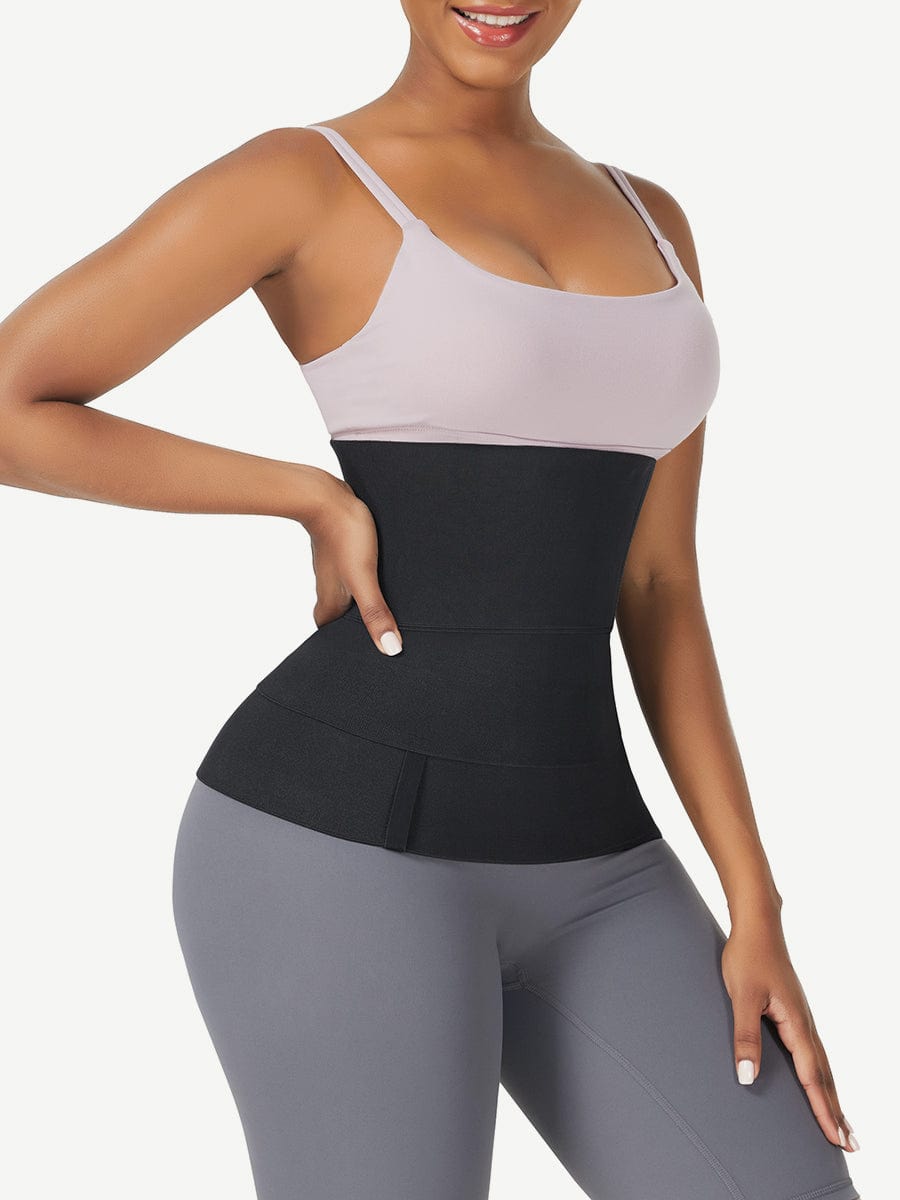 Customize Black Latex Tummy Wrap Compression Band Higher Power