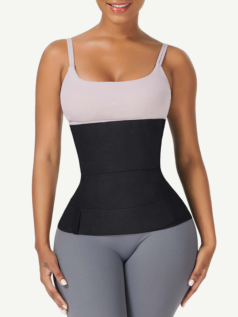 Customize Black Latex Tummy Wrap Compression Band Higher Power