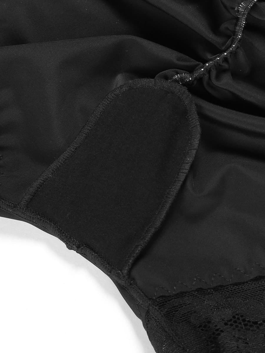 Waist Control 4 Steel Bones High Rise Boyshort Briefs Latex Shaper Plus Size Tight Fit
