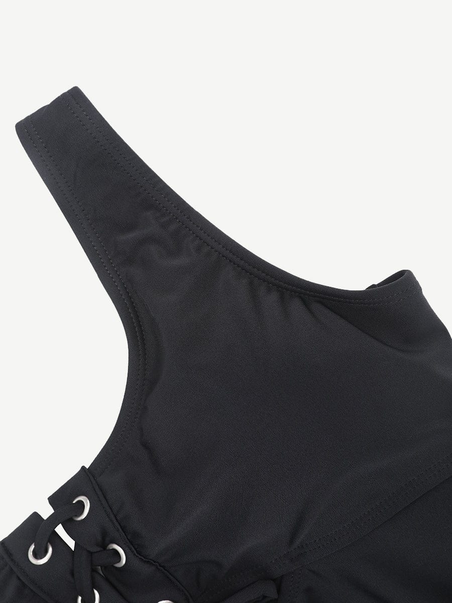 One-Piece Shapewear Swimsuit With Cut-out Design