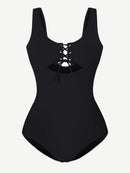 One-Piece Shapewear Swimsuit With Cut-out Design