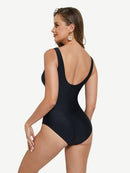 One-Piece Shapewear Swimsuit With Cut-out Design