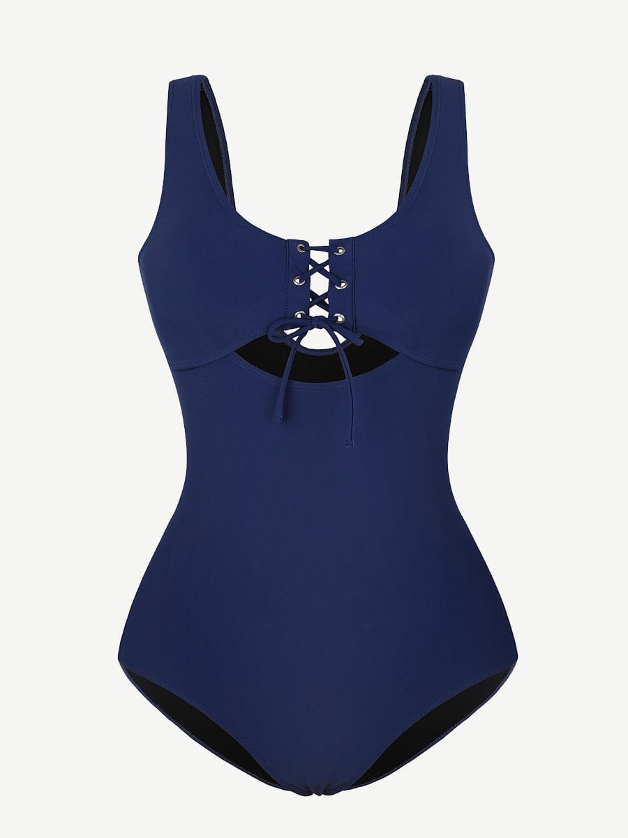 One-Piece Shapewear Swimsuit With Cut-out Design