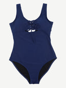 One-Piece Shapewear Swimsuit With Cut-out Design