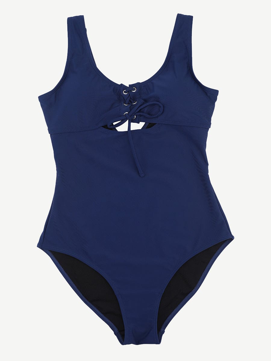 One-Piece Shapewear Swimsuit With Cut-out Design