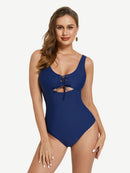 One-Piece Shapewear Swimsuit With Cut-out Design