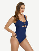 One-Piece Shapewear Swimsuit With Cut-out Design