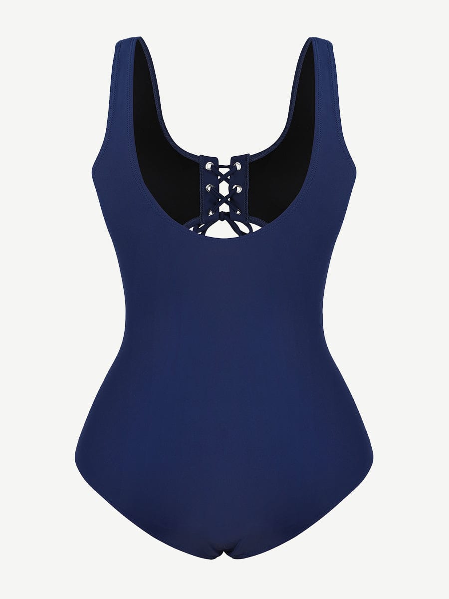 One-Piece Shapewear Swimsuit With Cut-out Design