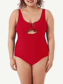 One-Piece Shapewear Swimsuit With Cut-out Design