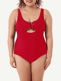 One-Piece Shapewear Swimsuit With Cut-out Design