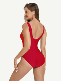 One-Piece Shapewear Swimsuit With Cut-out Design