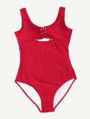 One-Piece Shapewear Swimsuit With Cut-out Design