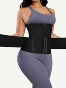 Steel Boned Tummy Control Waist Trainer with Double Belts