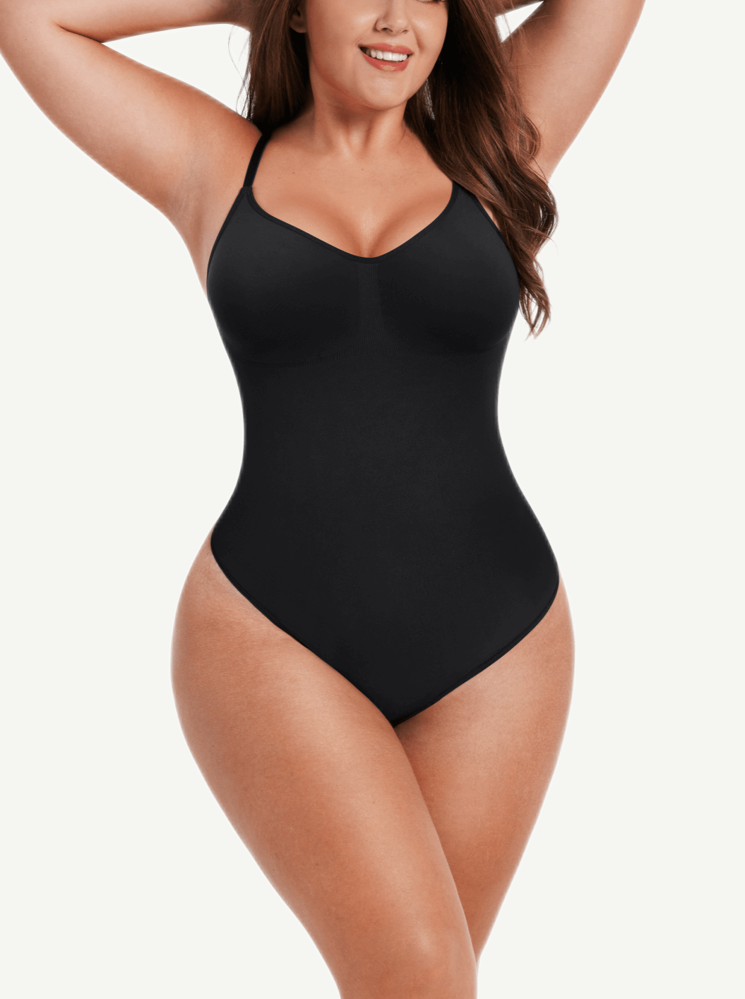 Seamless Scultp Covered Bust Jumpsuit Thong Bodysuit