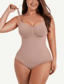 Seamless Scultp Covered Bust Jumpsuit Thong Bodysuit