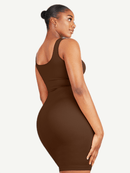🌿Eco-friendly Square-neck Shaper Snatched Seamless Dress
