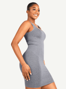 🌿Eco-friendly Square-neck Shaper Snatched Seamless Dress