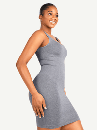 🌿Eco-friendly Square-neck Shaper Snatched Seamless Dress