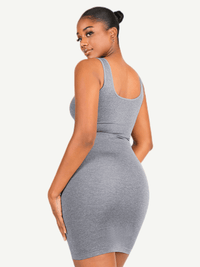 🌿Eco-friendly Square-neck Shaper Snatched Seamless Dress