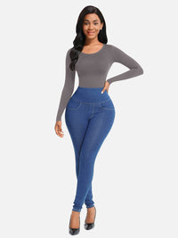 Seamless Bodysuit Long Sleeve Slim Corset Shapewear Bodysuit