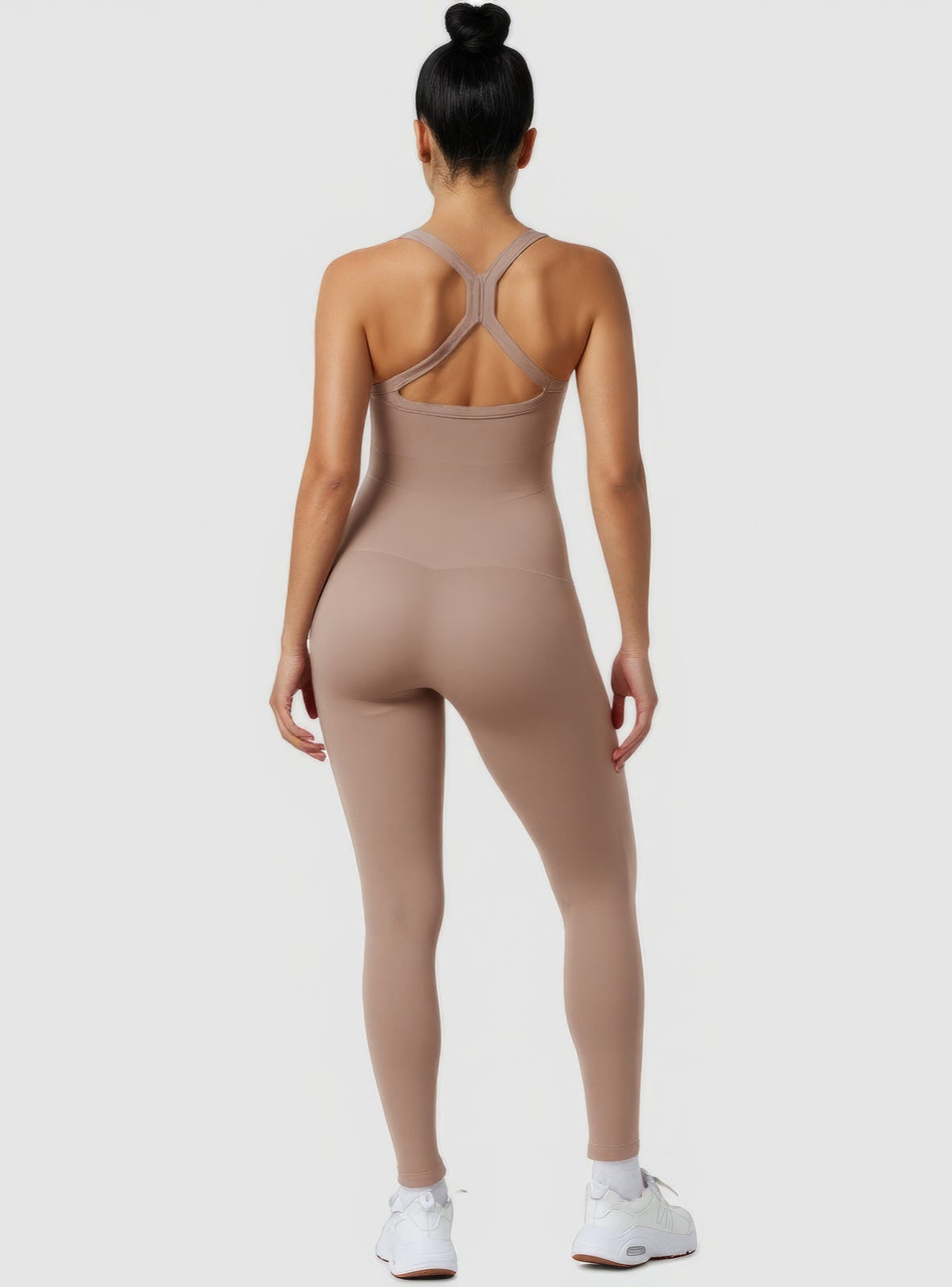 Seamless Sports Shaping 2 in 1 Waist and Tummy Control Bra-free Jumpsuit