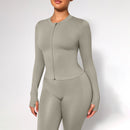 Seamless Bust Support Racerback Sports Bra with Removable Cups