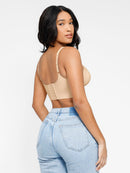 Seamless Breast Support Back Fat Reduction Inner Bra With Removable cups