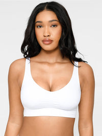 Seamless Breast Support Back Fat Reduction Inner Bra With Removable cups