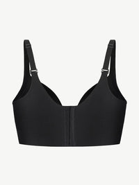 Black Underwire Push-Up Sculpting Uplift Hide Back Fat Full Coverage Bra