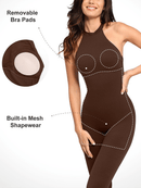 One Piece Halter Thigh Slimming Shapewear Jumpsuits